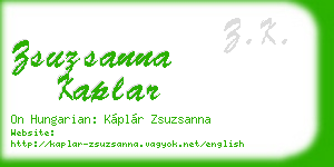 zsuzsanna kaplar business card